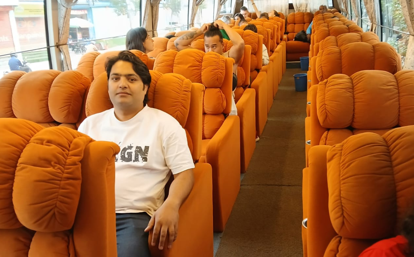 Chitwan to Kathmandu Tourist Bus – Comfortable Sofa Seats
